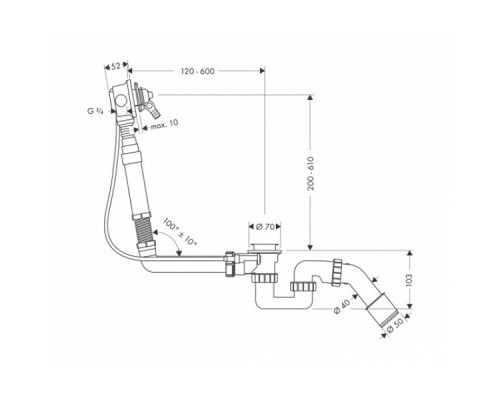 Hansgrohe 58116180 Exafill S Скрытая часть