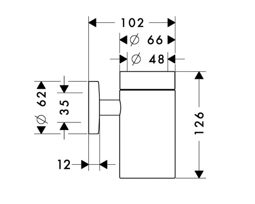 Hansgrohe 40518820 Logis Toothbrush tumbler BN