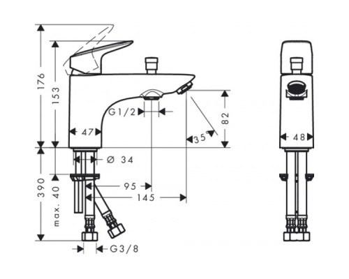 Hansgrohe 71312000 Logis Смеситель Monotrou