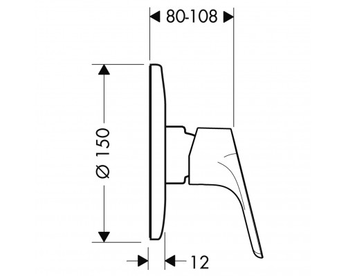 HANSGROHE Porter 32127111 набор скрытого монтажа для гигиенического душа