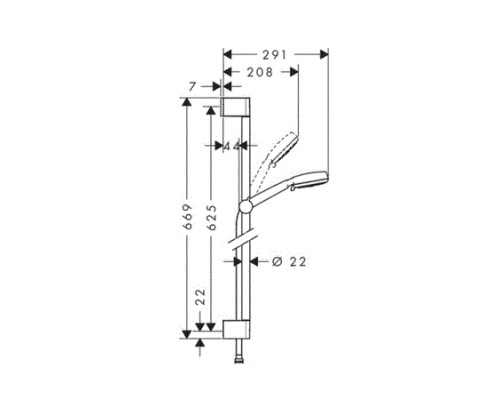 Hansgrohe 26650400 Crometta 100 Multi Uni душ/н 0,65