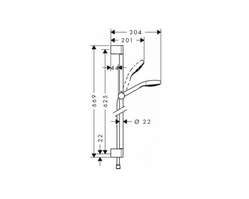 Hansgrohe 26564400 Croma Seleсt S 1j Unica душ/н 0,65
