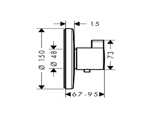Hansgrohe 15756000 Термостат Ecostat S Highflow, СМ