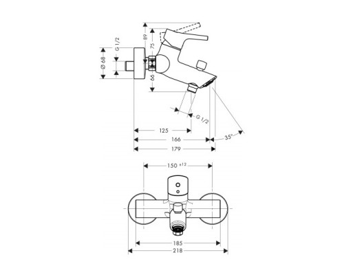 Hansgrohe 72400000 Talis S смеситель для ванны