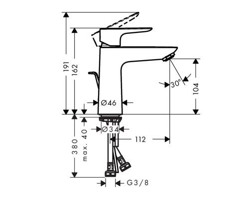 Hansgrohe 71710000 Talis E 110 смеситель д/раковины