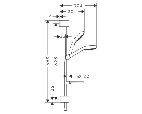 Hansgrohe 26586400 Croma Select E Var Uniдуш/н 0,65