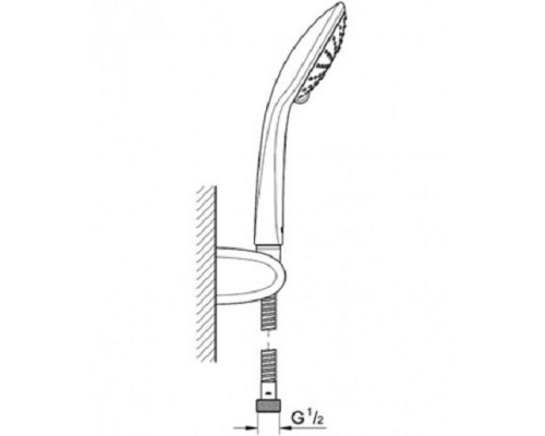 HANSGROHE Unica M² Штанга для душа 0.65 м, хром