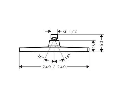HANSGROHE Crometta E 240 26726000 потолочная лейка