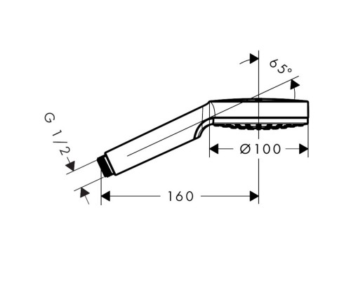 Hansgrohe 26331400 Crometta 1jet ручной душ,белый/хром