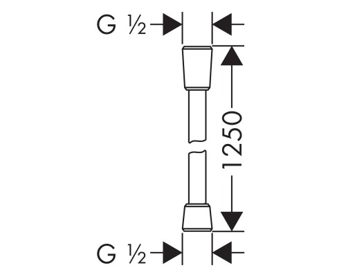 Hansgrohe 28167000 Comfortflex 1250мм хром