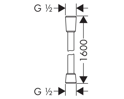 Hansgrohe 28168000 Comfortflex 1600мм хром