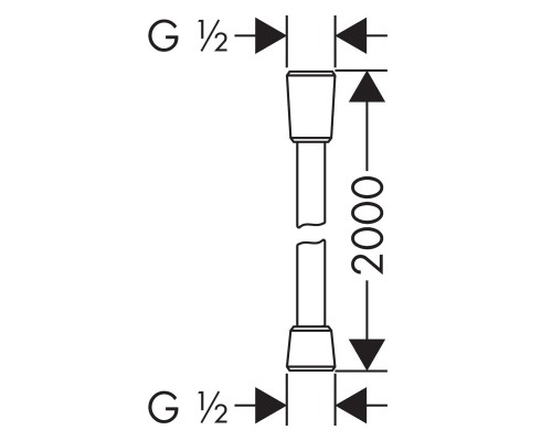 Hansgrohe 28169000 Comfortflex 2000мм хром