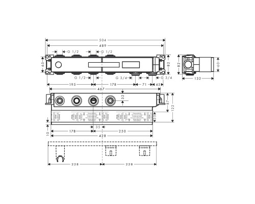 Hansgrohe 15310180 Скрытая ч. д/RainSelect с 2 кнопками