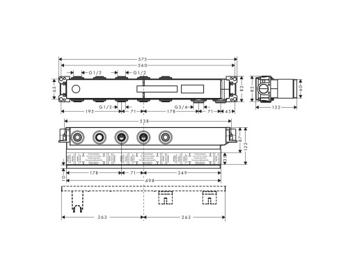 Hansgrohe 15311180 Скрытая ч. д/ RainSelect с 3 кнопками