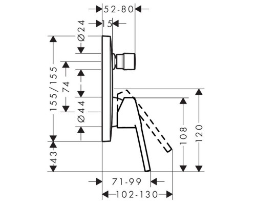 HANSGROHE LogisLoop 71264111 набор скрытого монтажа