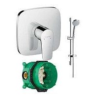 HANSGROHE Talis E Смеситель для душа, однорычажный + ибокс + Cromа 100 Vario Душевой набор, 0,65 м