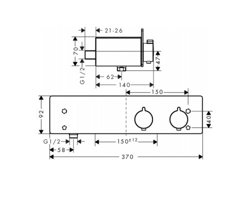 Hansgrohe 13102000 Термостат ShowerTablet 350, ВМ,хром
