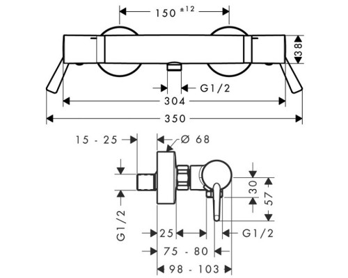 Hansgrohe 13117000 Ecostat Comfort Термостат для душа