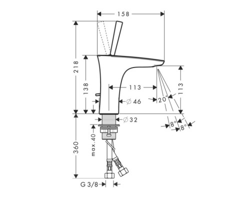 Hansgrohe 15074400 PuraVida Смеситель для раковины