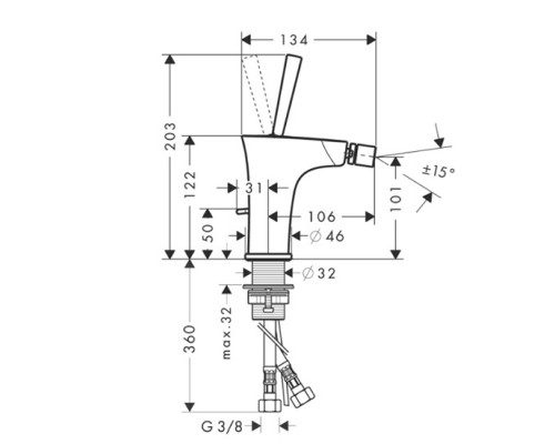 Hansgrohe 15270000 PuraVida Смеситель для биде