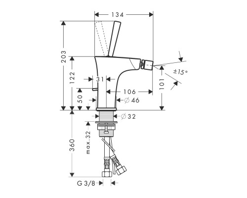 Hansgrohe 15270400 PuraVida Смеситель для биде