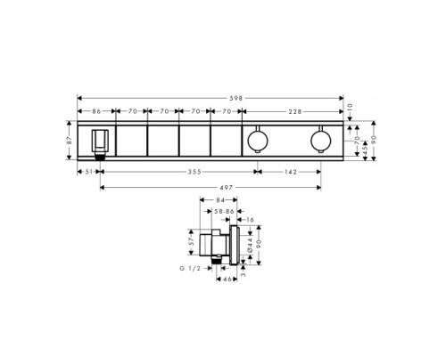Hansgrohe 15357600 Скрытая ч. д/RainSelect с 2 кнопками