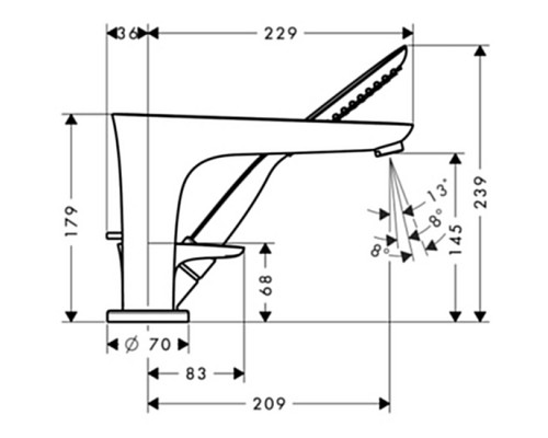 Hansgrohe 15432400 PuraVida Смеситель на край ванны