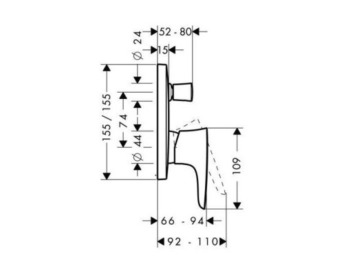 Hansgrohe 15447000 PuraVida Смеситель для ванны