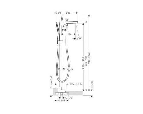 Hansgrohe 15473000 PuraVida Смеситель для ванны