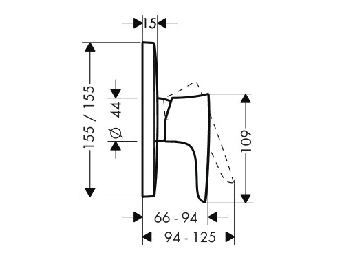 Hansgrohe 15665000 PuraVida Смеситель для душа