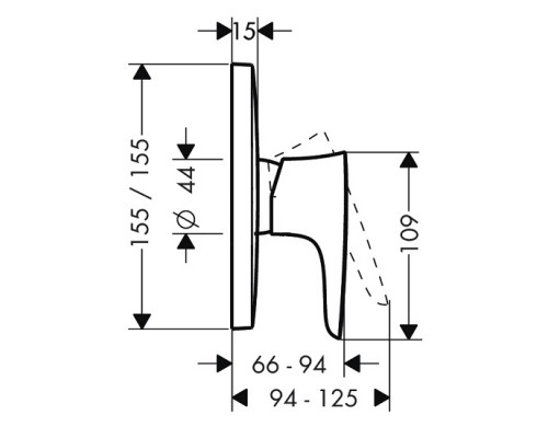 Hansgrohe 15665400 PuraVida Смеситель для душа