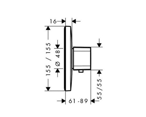 Hansgrohe 15706000 Термостат Ecostat E Highflow, СМ