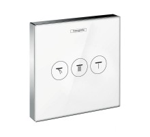 HANSGROHE Перемикач ShowerSelect Glass на 3 клавіші, колір білий/хром (15736400)