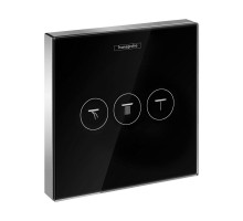 HANSGROHE Перемикач ShowerSelect Glass на 3 клавіші, чорний/хромований (15736600)
