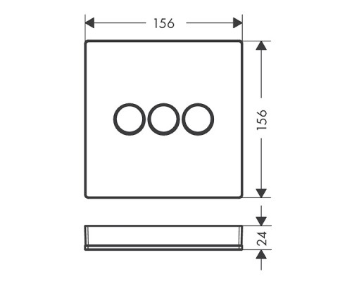 Hansgrohe 15736600 Модуль ShowerSelect, черный/хром