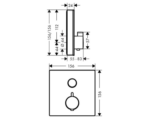 Hansgrohe 15737400 Термостат ShowerSelect, белый/хром