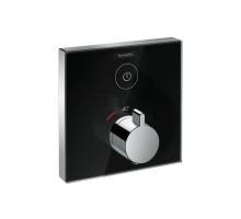 HANSGROHE Термостат прихованого монтажу ShowerSelect Glass на 1 клавішу , чорний/хромований (15737600)