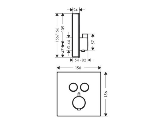 Hansgrohe 15738600 Термостат ShowerSelect, черный/хром