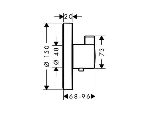 Hansgrohe 15741000 Термостат Ecostat E Highflow, СМ