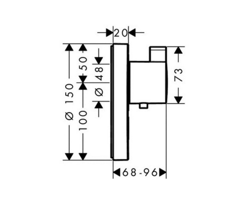 Hansgrohe 15742000 Термостат ShowerSelect S Highflow