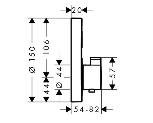Hansgrohe 15744000 Термостат ShowerSelect S, для 1 потр