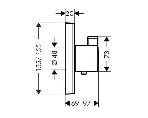 Hansgrohe 15760000 ShowerSelect Термостат Highflow
