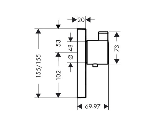Hansgrohe 15761000 ShowerSelect Термостат Highflow