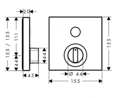 Hansgrohe 15767000 Смеситель ShowerSelect, для 1 потреб