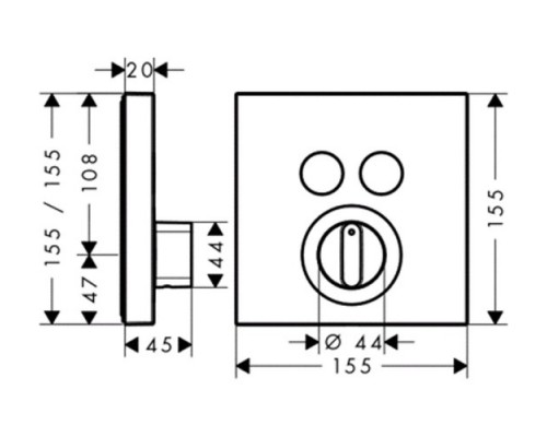 Hansgrohe 15768000 Смеситель ShowerSelect, для 2 потреб