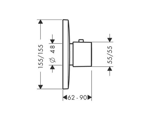 Hansgrohe 15772000 PuraVida Термостат Highflow