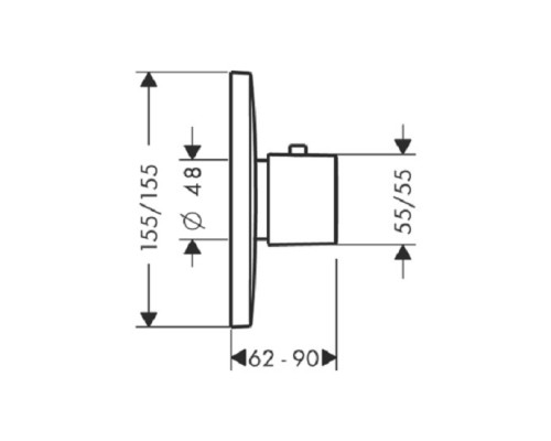 Hansgrohe 15772400 PuraVida Термостат Highflow