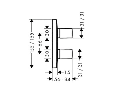 Hansgrohe 15777000 PuraVida Вентиль iControl