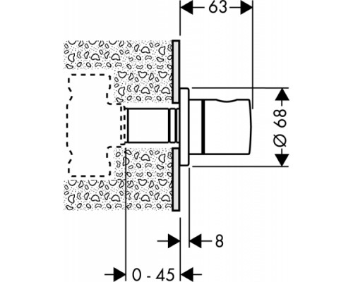 Hansgrohe 15972000 Запорный вентиль S
