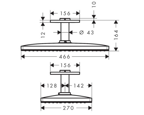 Hansgrohe 24002600 верхний душ Rainmaker Select 460
